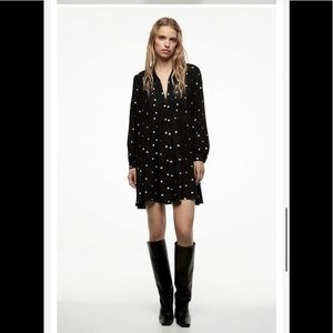Zara polka dot contrast dress